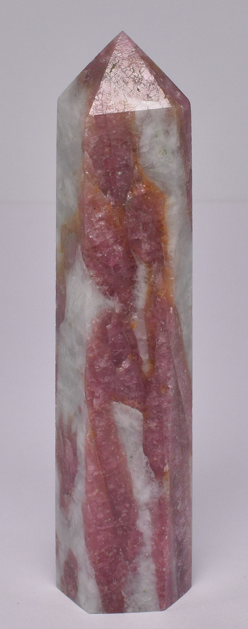 PINK TOURMALINE WITH LEPIDOLITE POINT/GENERATOR P926