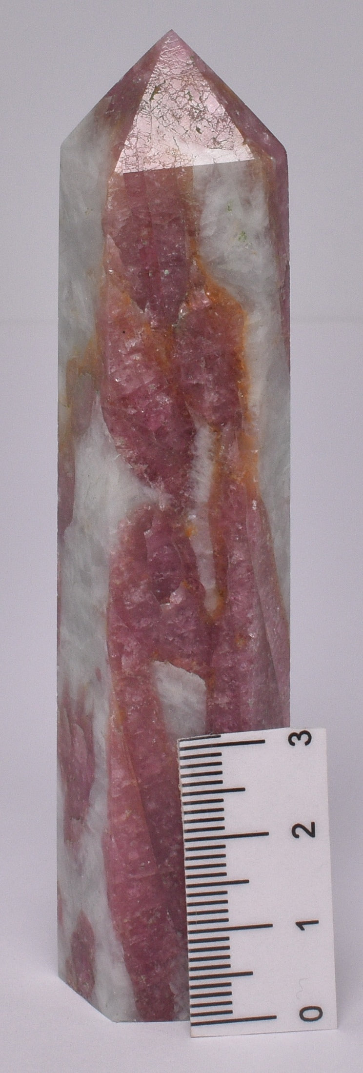 PINK TOURMALINE WITH LEPIDOLITE POINT/GENERATOR P926