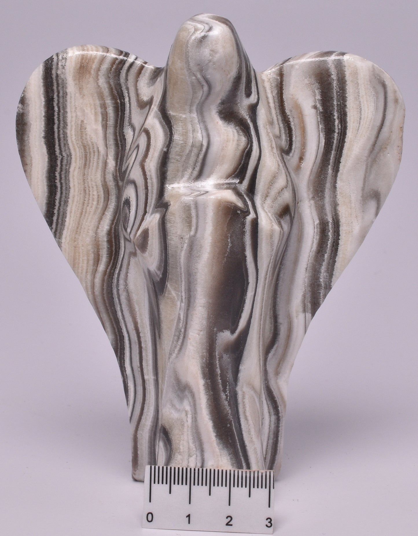 ZEBRA ARAGONITE ANGEL CARVINGS P996