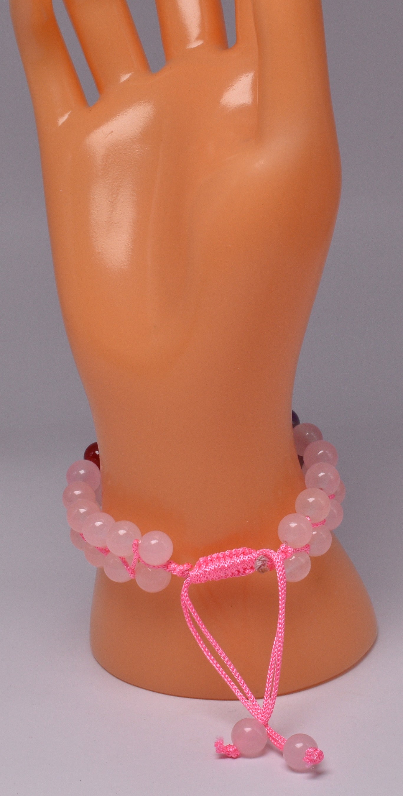 CHAKRA and ROSE QUARTZ BEADED BRACELET J191