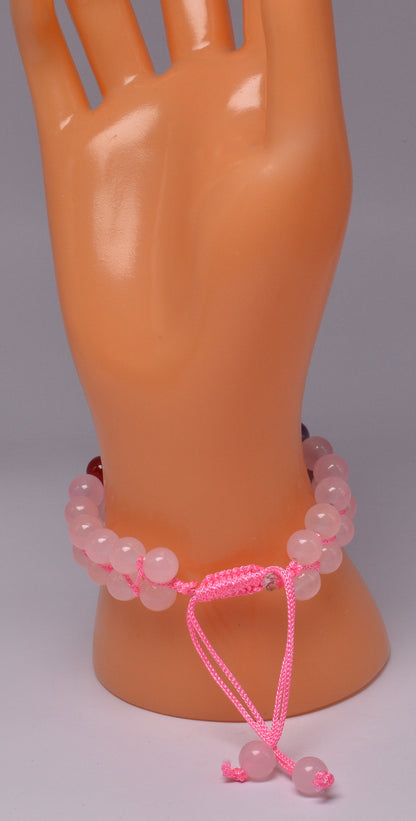 CHAKRA and ROSE QUARTZ BEADED BRACELET J191