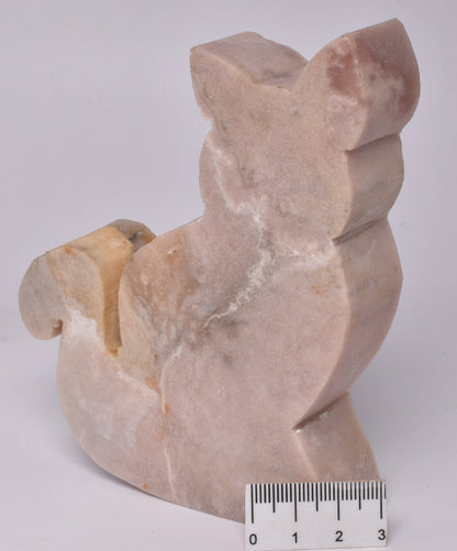 PINK AMETHYST CAT CARVING P481