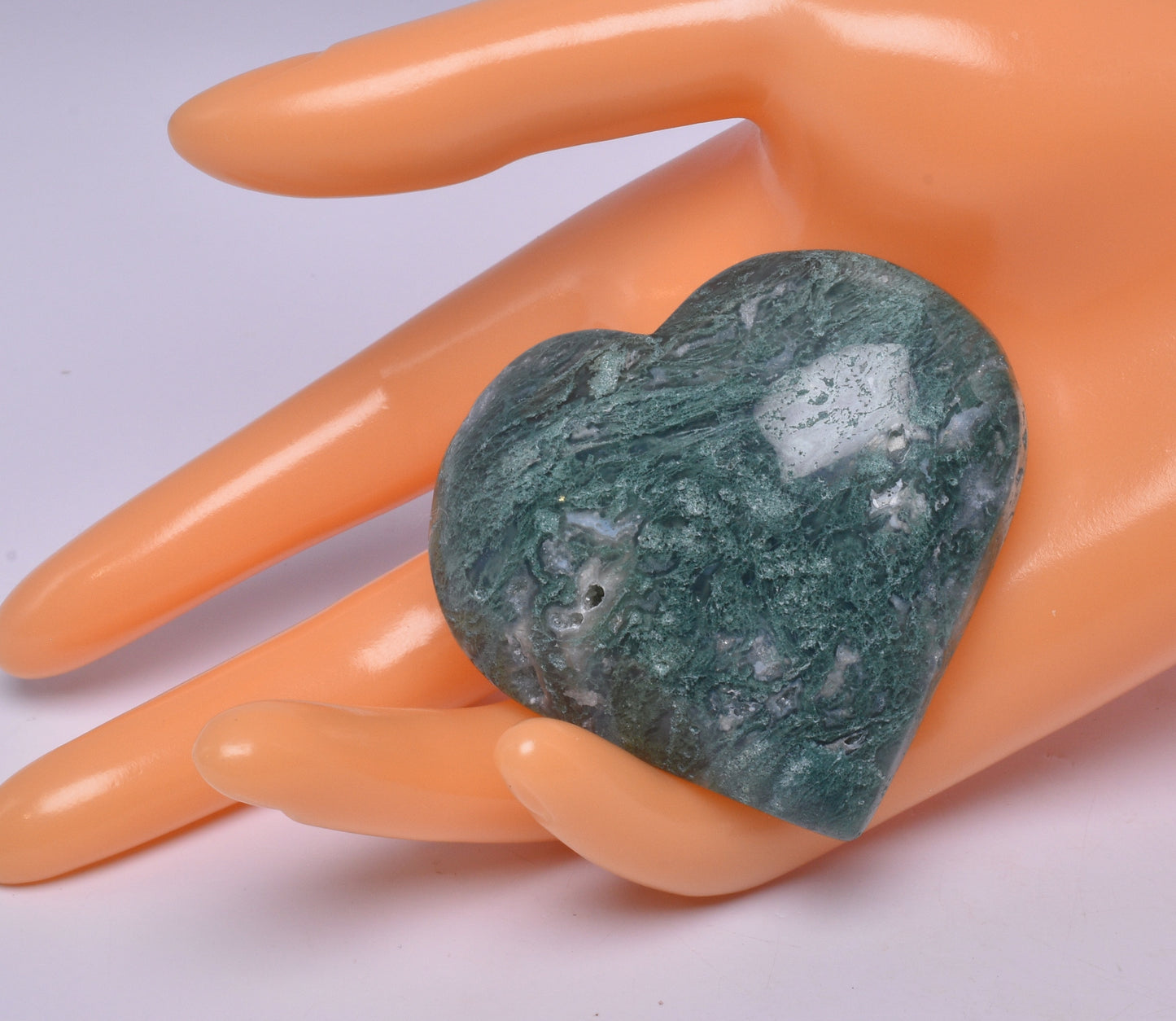 MOSS AGATE HEART P533