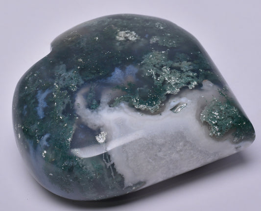 MOSS AGATE HEART P542