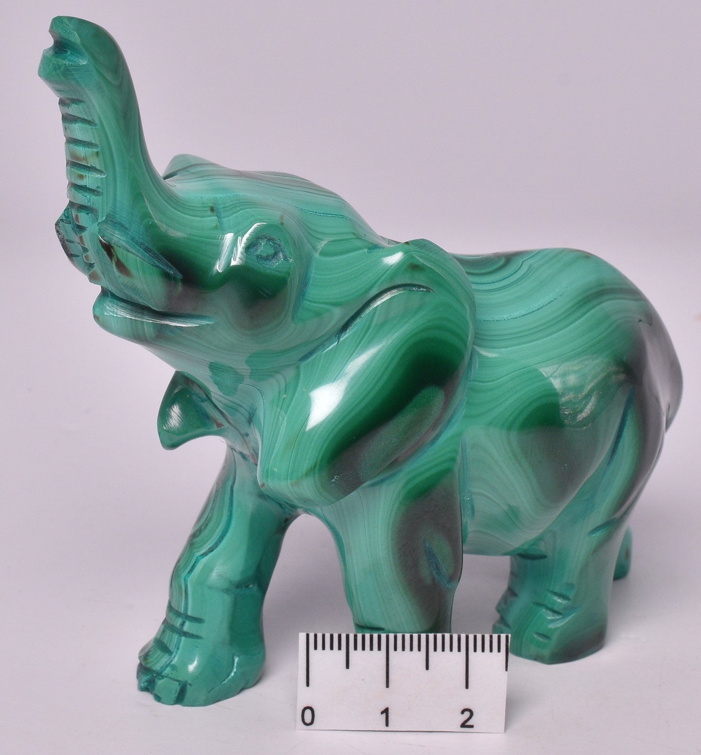 MALACHITE CRYSTAL ELEPHANT CARVING P828