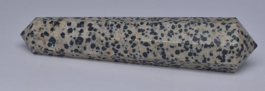 DALMATIAN JASPER CRYSTAL DOUBLE POINT P493