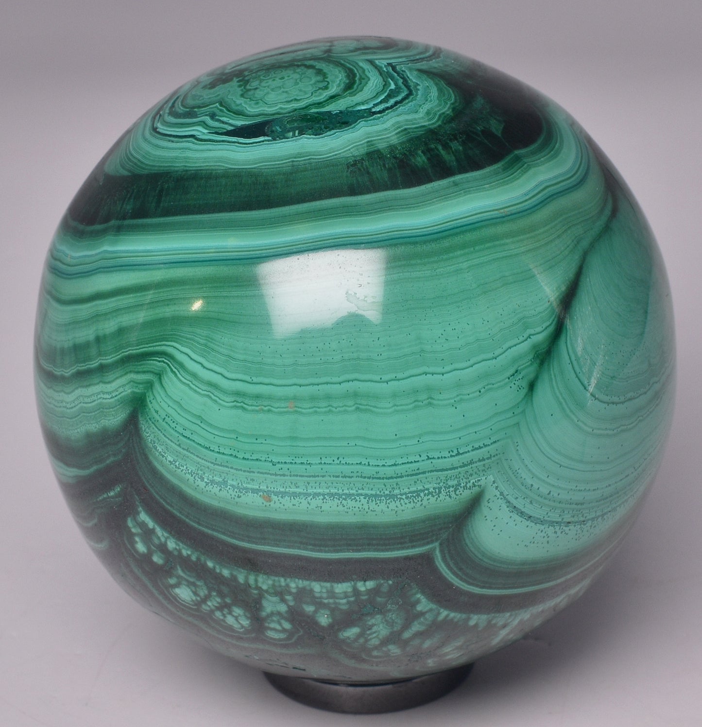 MALACHITE CRYSTAL SPHERE P585