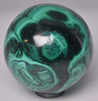 MALACHITE CRYSTAL SPHERE P585