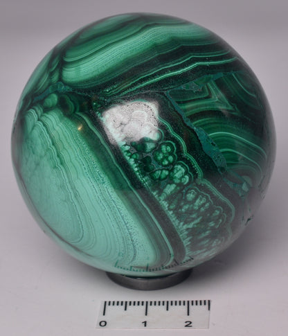 MALACHITE CRYSTAL SPHERE P585