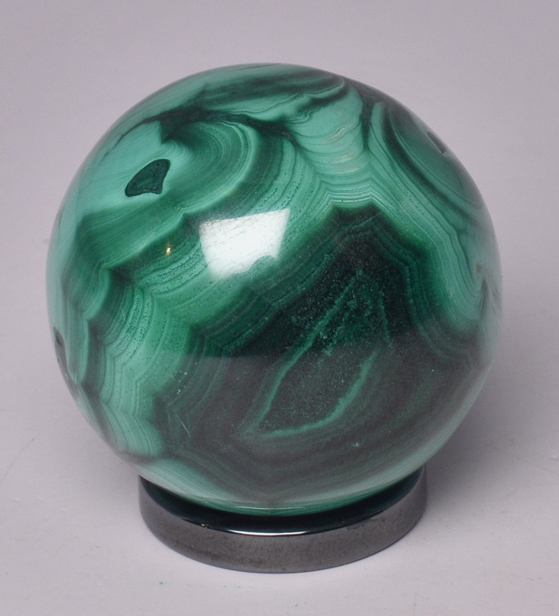 MALACHITE CRYSTAL SPHERE P586