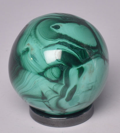 MALACHITE CRYSTAL SPHERE P586