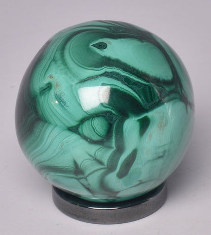 MALACHITE CRYSTAL SPHERE P586