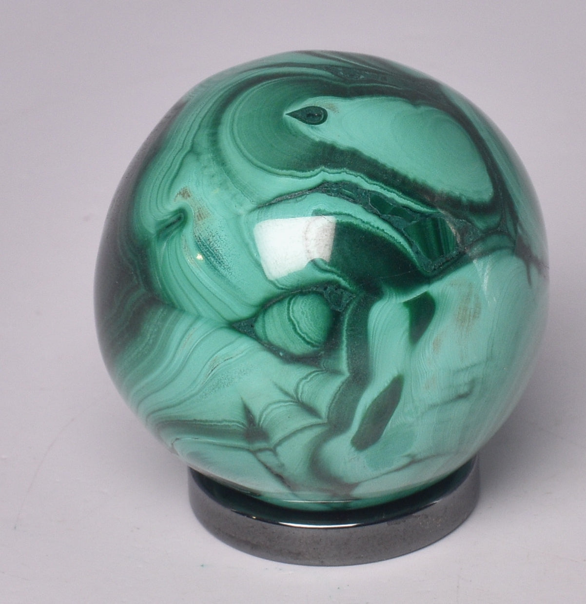 MALACHITE CRYSTAL SPHERE P586