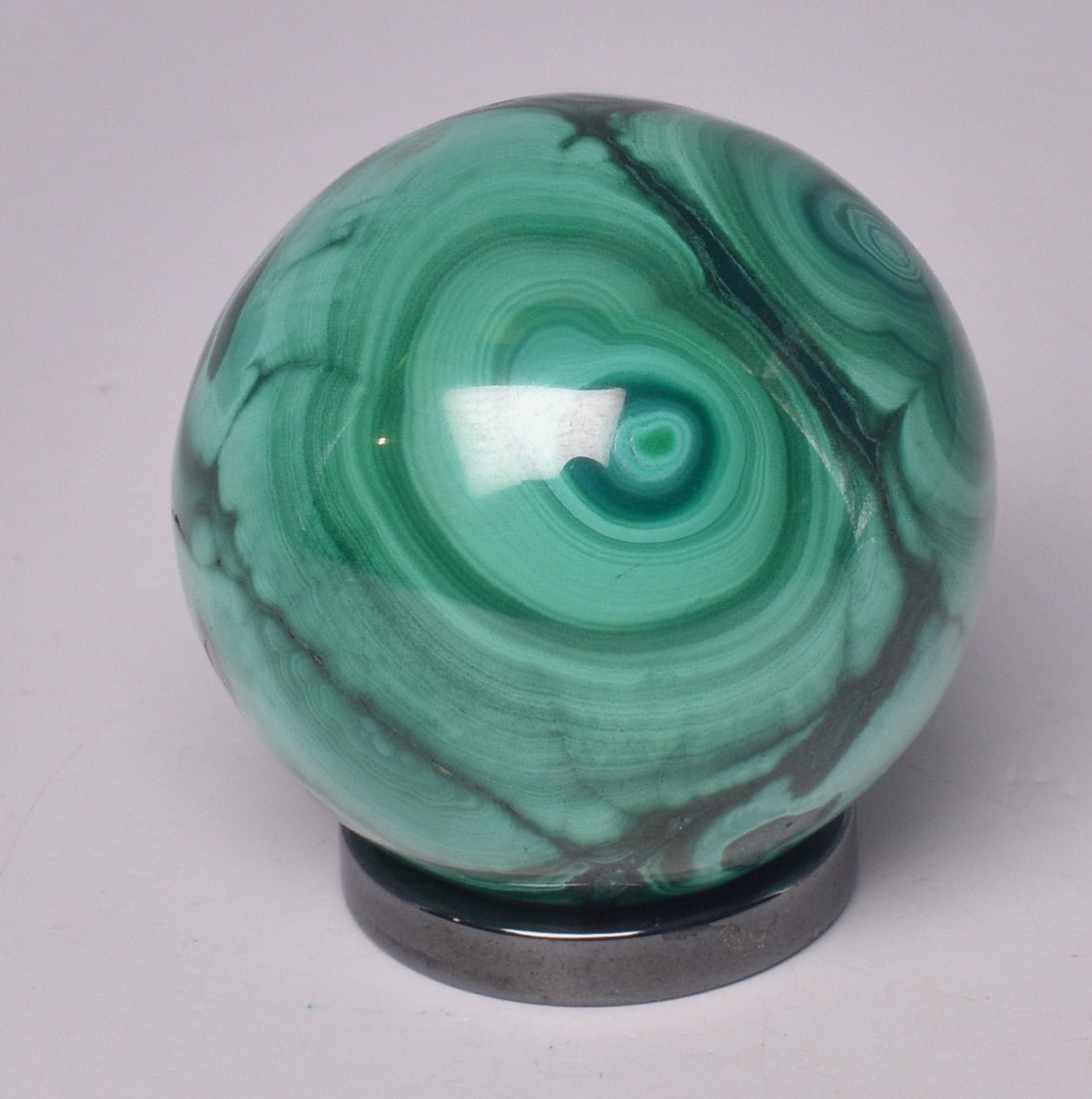 MALACHITE CRYSTAL SPHERE P586