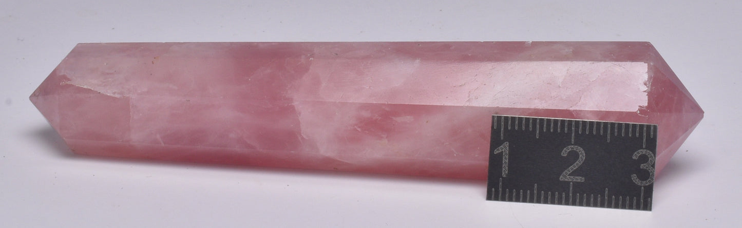 ROSE QUARTZ DOUBLE POINT WAND P609