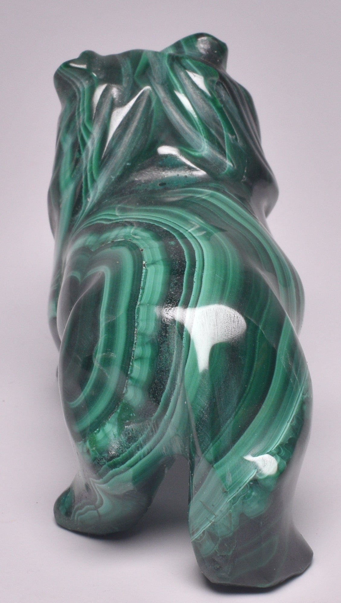 MALACHITE CRYSTAL LION CARVING P1049