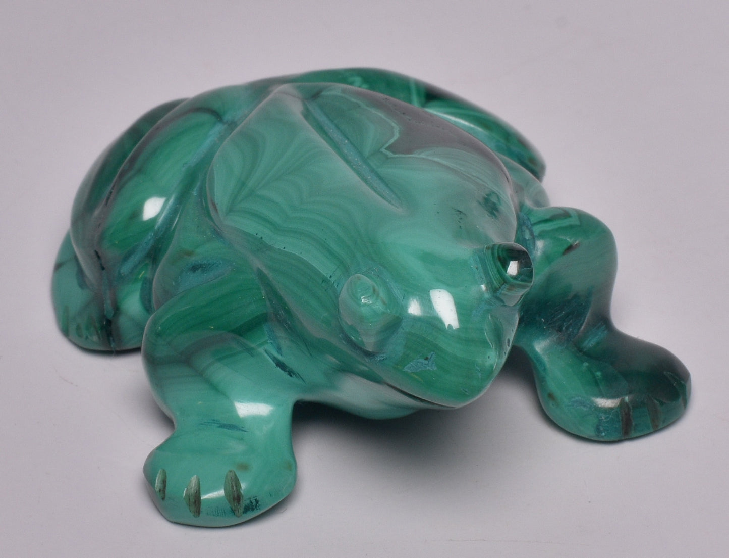 MALACHITE CRYSTAL FROG CARVING P1058