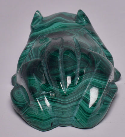 MALACHITE CRYSTAL FROG CARVING P1060