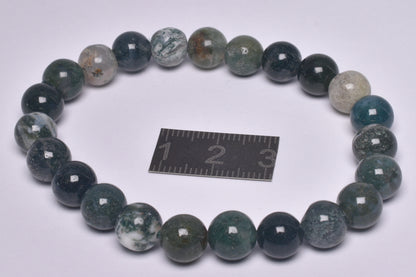 MOSS AGATE POLISHED CRYSTAL BRACELET J242