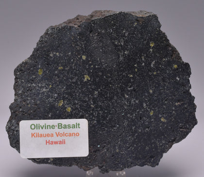 OLIVINE BASALT SLICE, KILAUEA VOLCANO, HAWAII S176