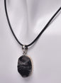 ELITE SHUNGITE IN NATURAL FORM SET IN STERLING SILVER PENDANT J280