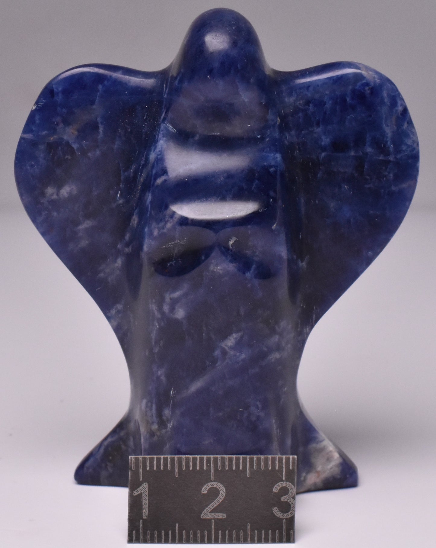 SODALITE ANGEL CARVING 7.5 CM P741