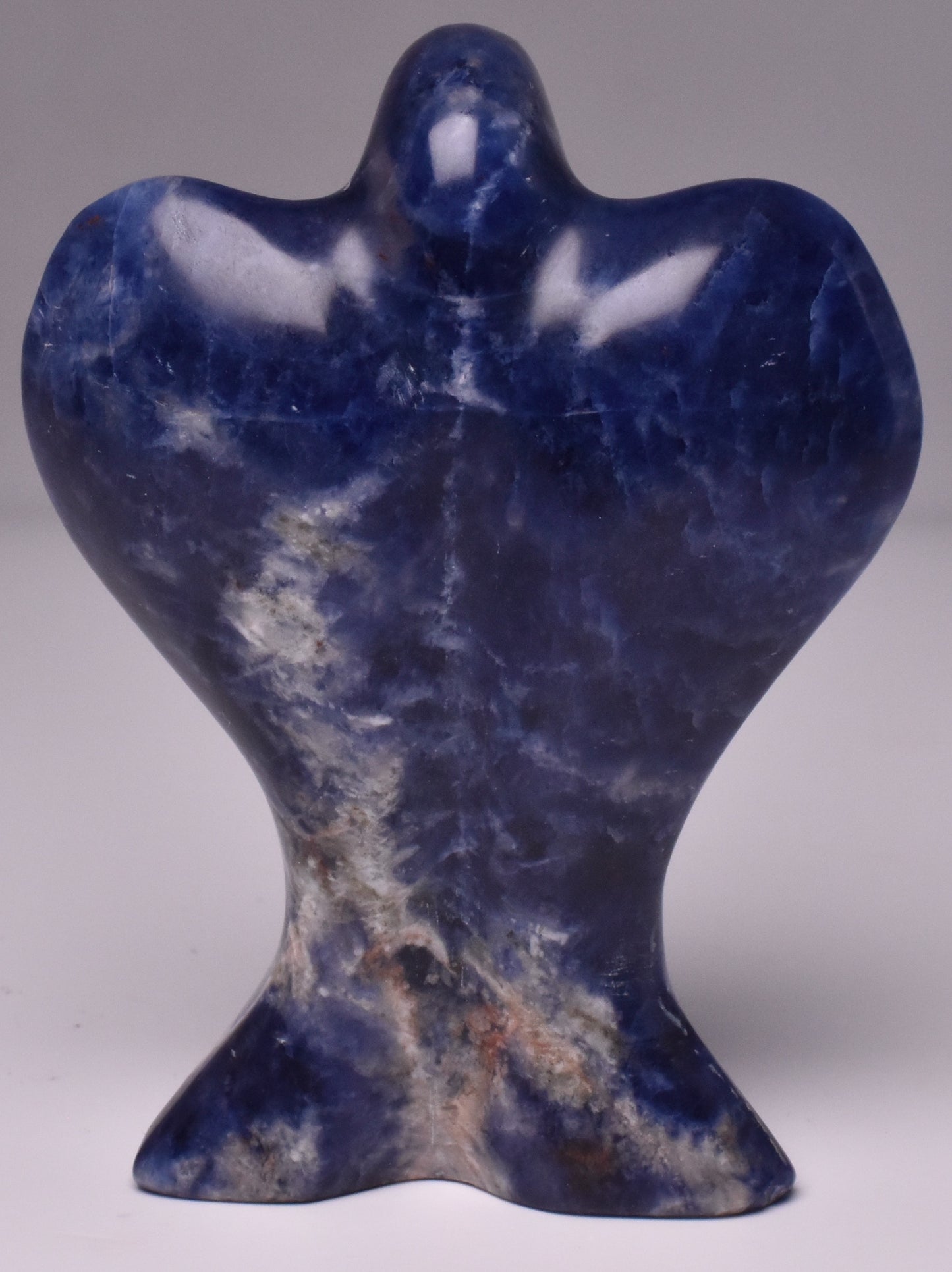 SODALITE ANGEL CARVING 7.5 CM P741