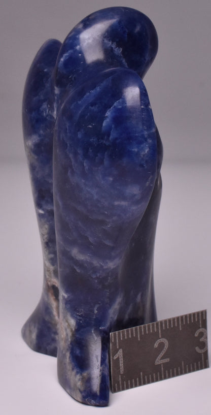 SODALITE ANGEL CARVING 7.5 CM P741