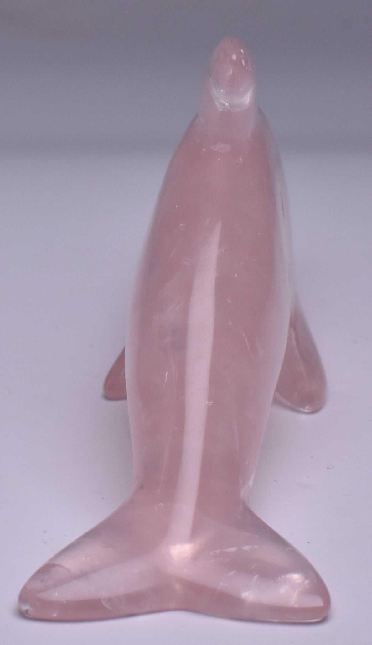 ROSE QUARTZ CARVED POLISHED DOLPHIN P760