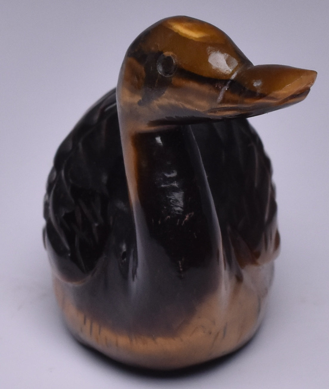 TIGER EYE CRYSTAL CARVED DUCK P1090