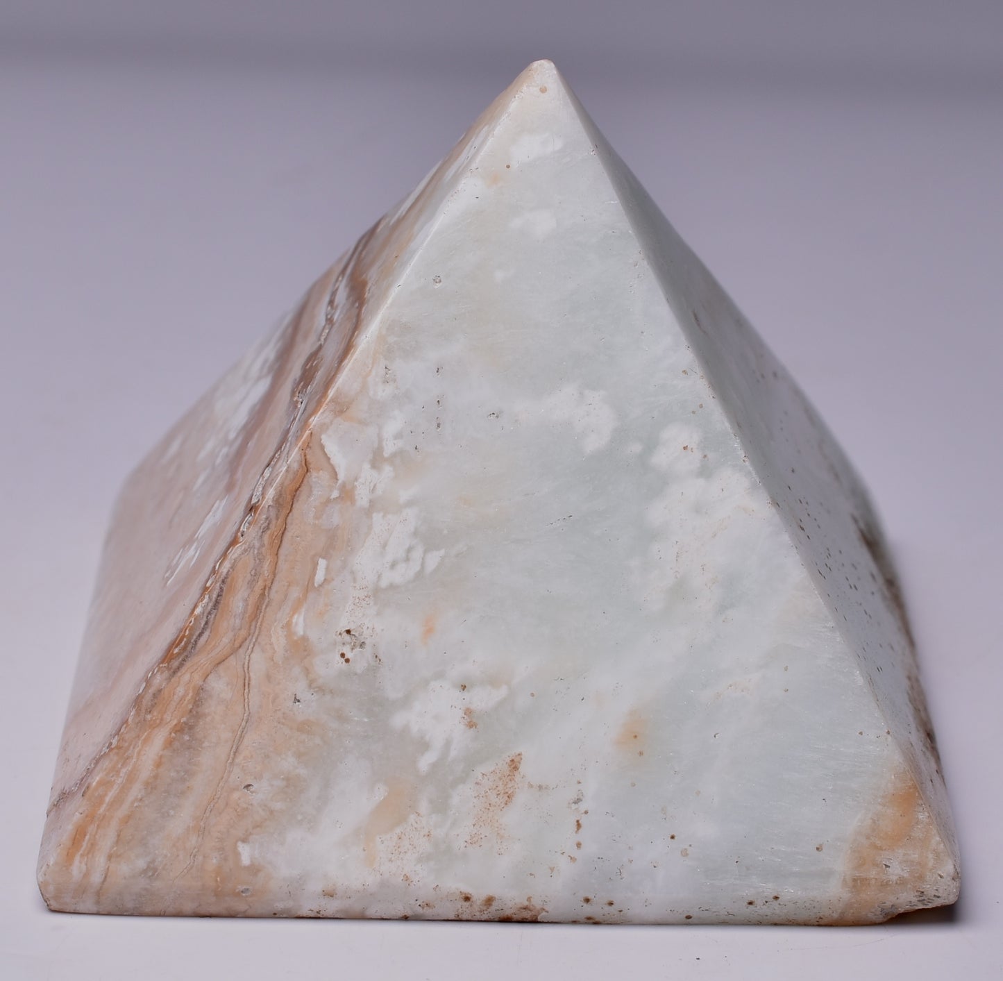 CARIBBEAN CALCITE CARVED PYRAMID