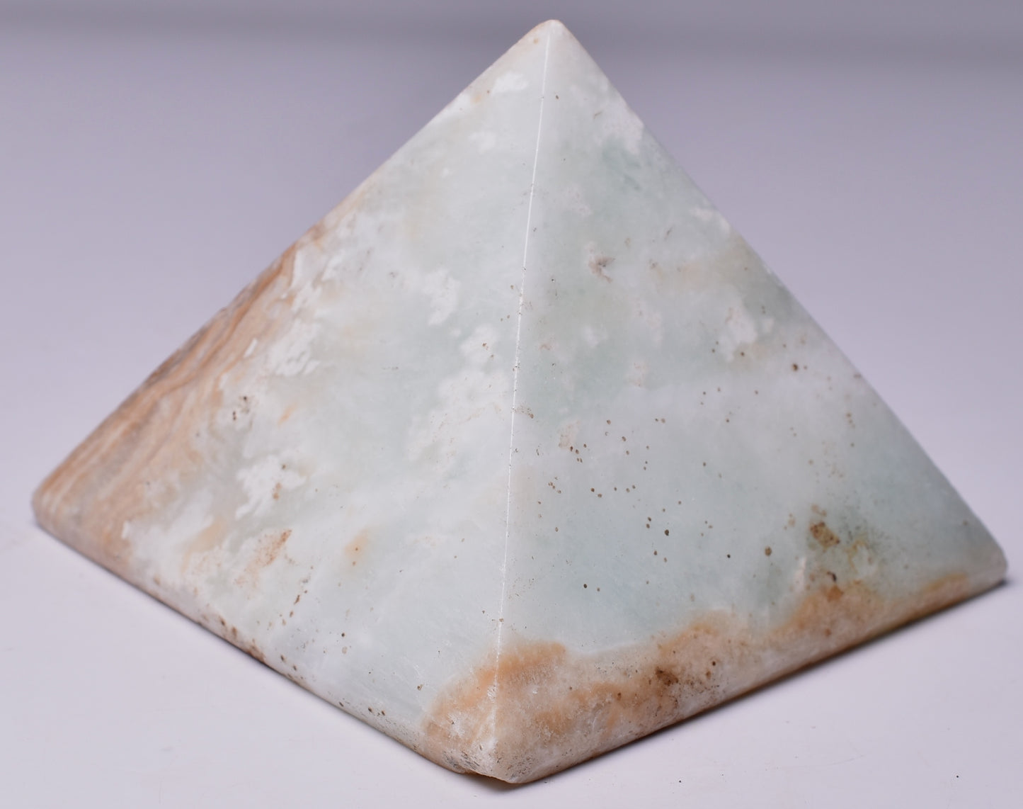 CARIBBEAN CALCITE CARVED PYRAMID