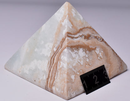 CARIBBEAN CALCITE CARVED PYRAMID