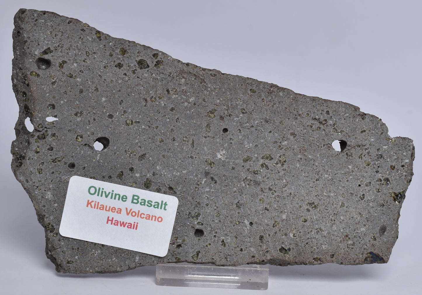 OLIVINE BASALT SLICE, KILAUEA VOLCANO, HAWAII S82