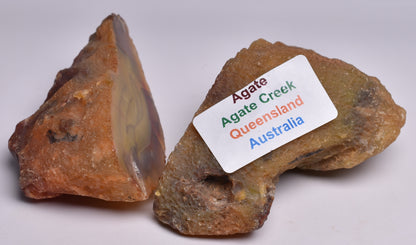 AGATE CREEK, Polished AGATE Pair, AUSTRALIA P277