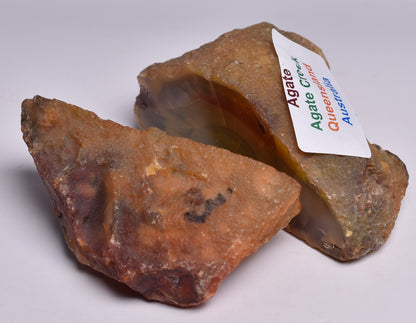 AGATE CREEK, Polished AGATE Pair, AUSTRALIA P277