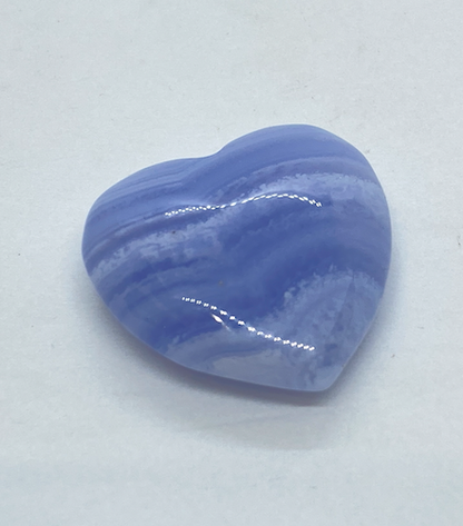 BLUE LACE AGATE HEART TUMBLE P207