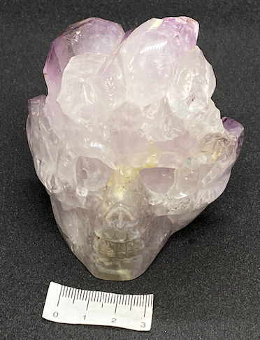 UNIQUE AMETHYST CLUSTER SKULL P438